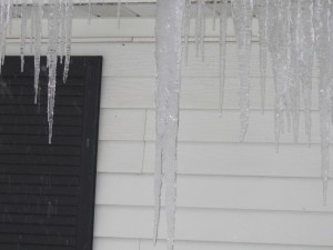 Icicles on the house